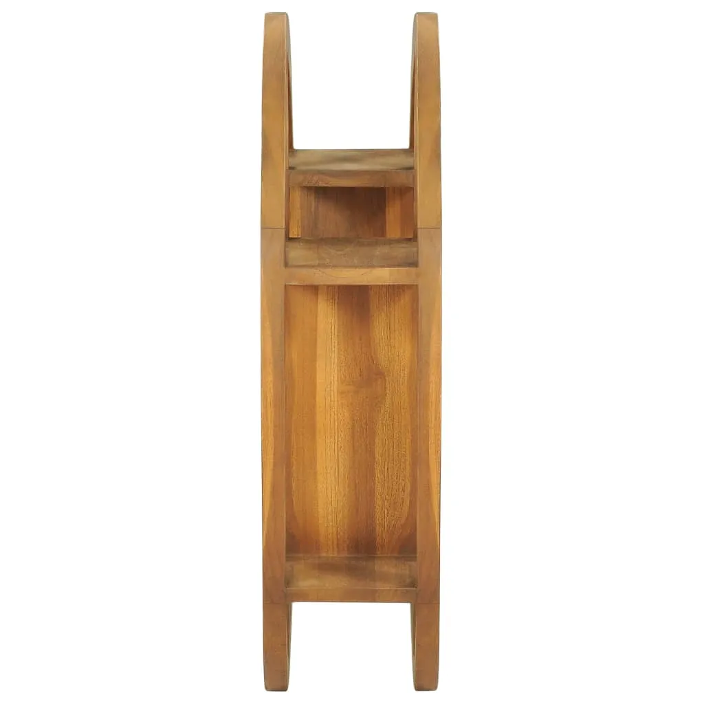 Wandregal Yin und Yang 60x15x60 cm Teak Massivholz