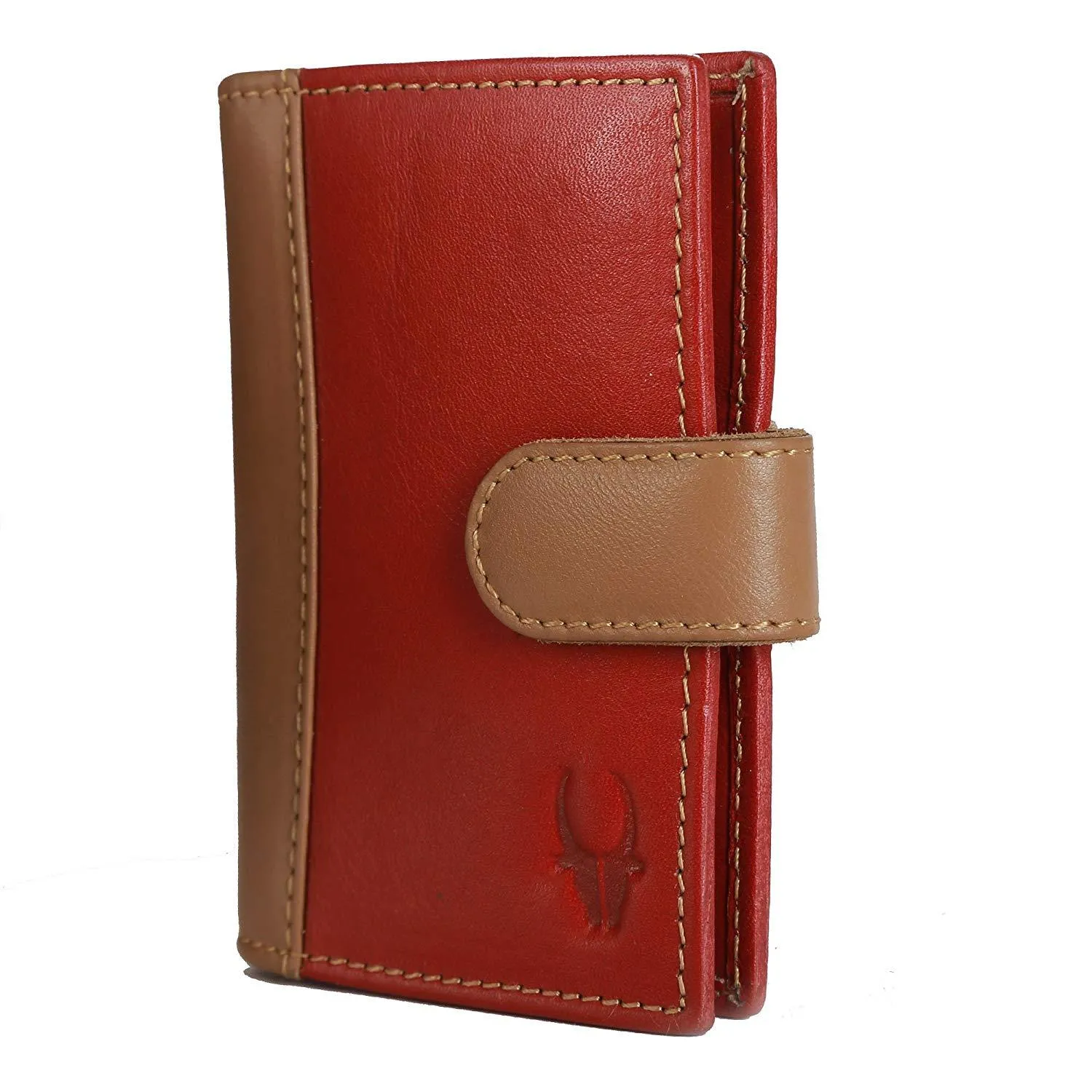 WildHorn Genuine Leather Red Credit Card Holder